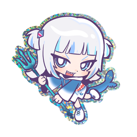 GAWR GURA - GLITTER STICKER