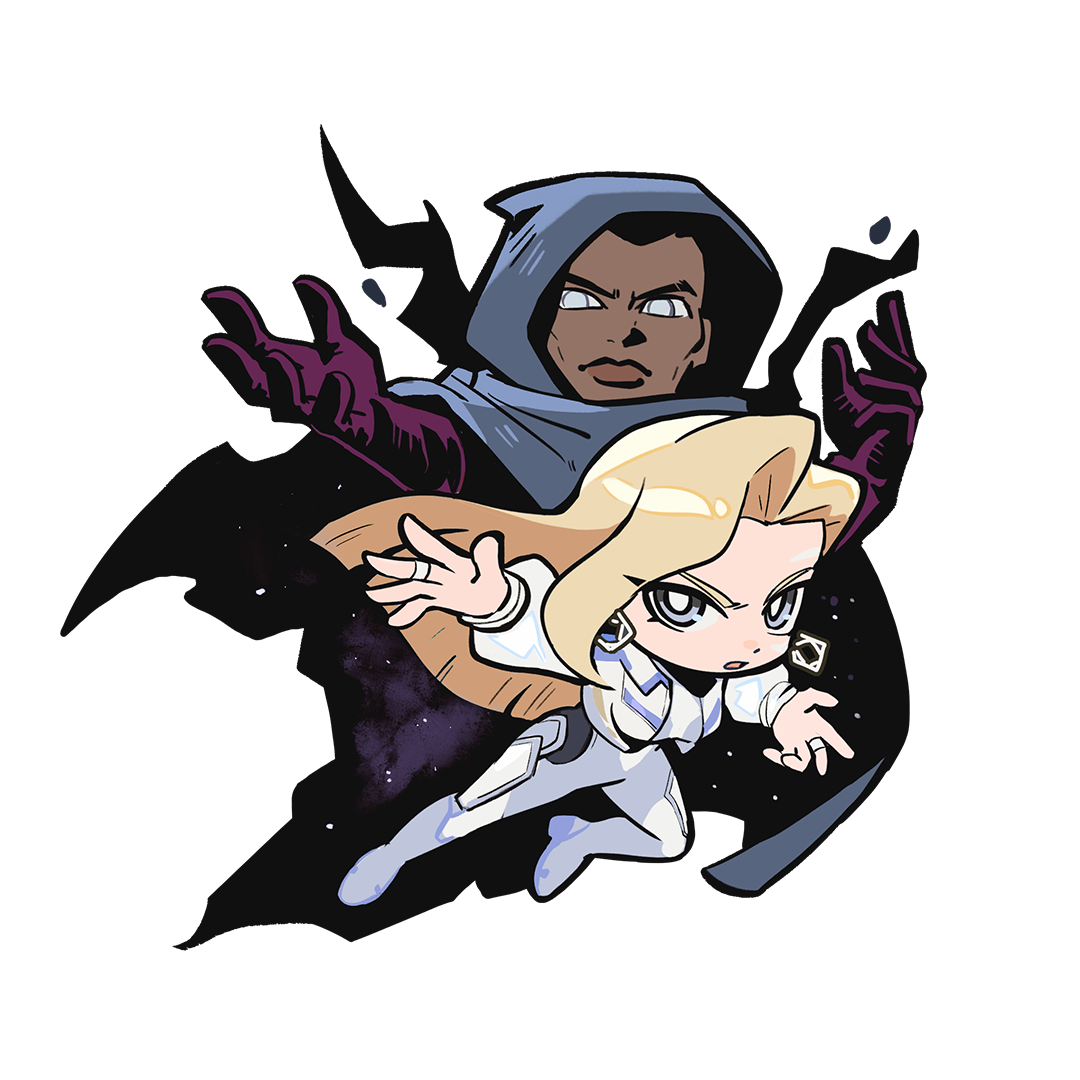CLOAK AND DAGGER - RAINBOW ACRYLIC KEYCHAIN
