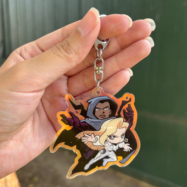 CLOAK AND DAGGER - RAINBOW ACRYLIC KEYCHAIN