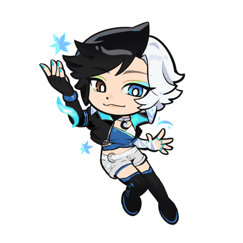 LUNA - RAINBOW ACRYLIC KEYCHAIN