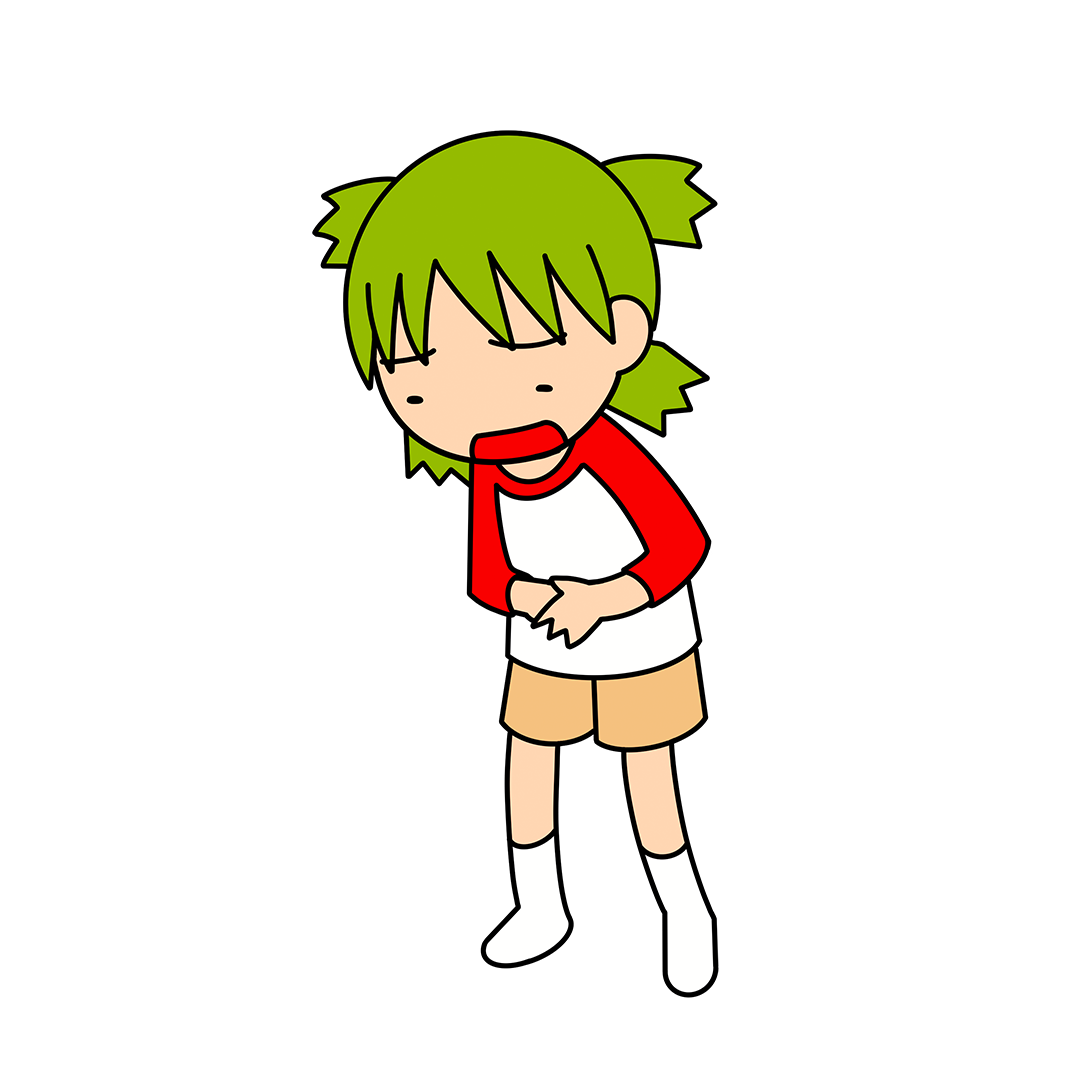 TUMMY ACHE YOTSUBA - DIE CUT